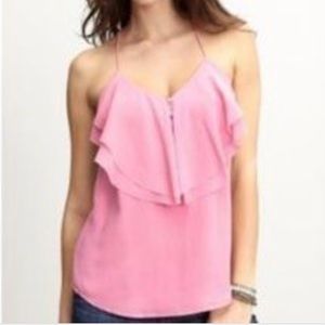 NWT Banana Republic Silk Flouncy Ruffle Tank - Sm